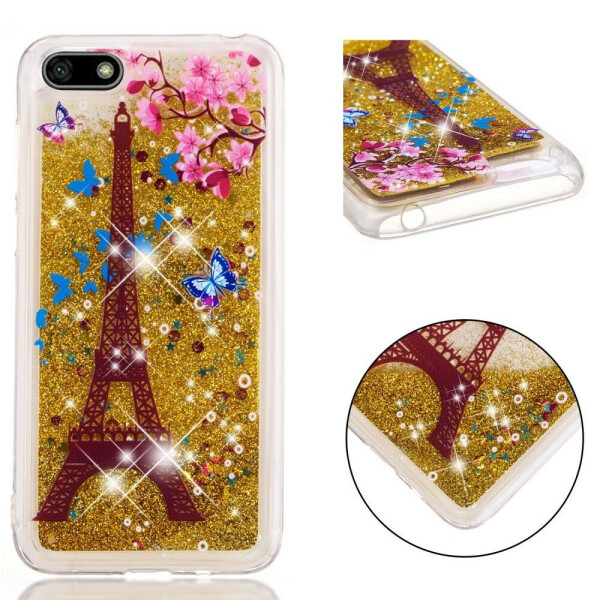 

Силиконовый (TPU) чехол Deexe Liquid Glitter для Huawei Y5 2018 / Y5 Prime 2018 / Honor 7A - Eiffel Tower