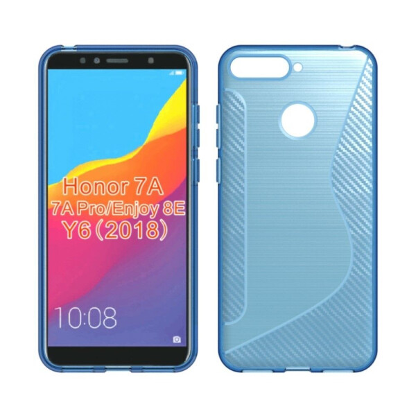 

Силиконовый (TPU) чехол Deexe S Line для Huawei Y6 Prime 2018 / Honor 7A Pro - Blue