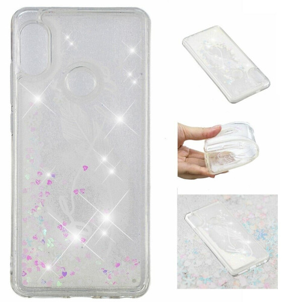 

Силиконовый (TPU) чехол Deexe Liquid Glitter для Xiaomi Redmi Note 5 / Note 5 Pro - Feather Pattern