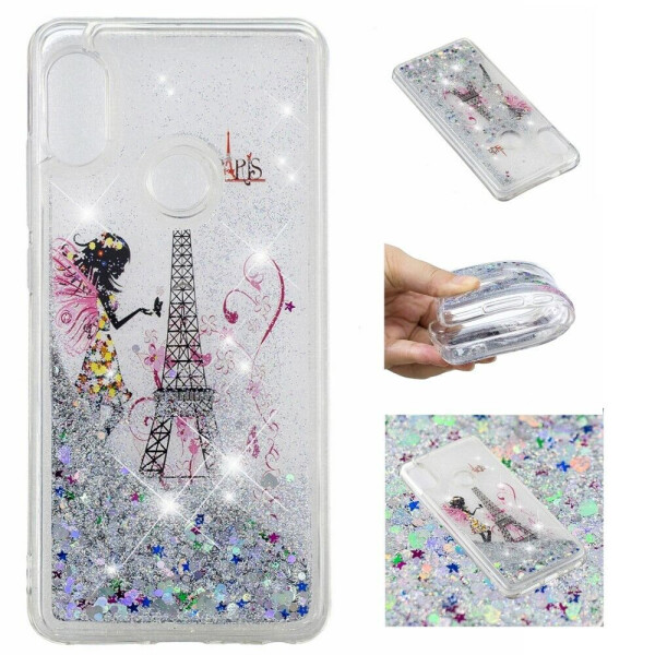 

Силиконовый (TPU) чехол Deexe Liquid Glitter для Xiaomi Redmi Note 5 / Note 5 Pro - Eiffel Tower and Fairy