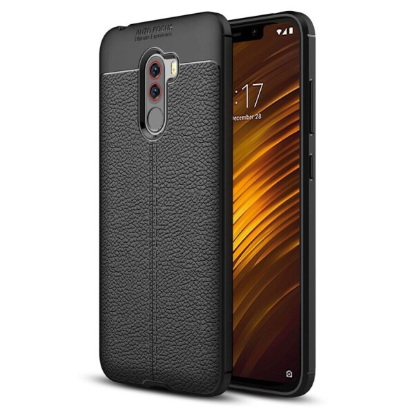 

Защитный чехол Deexe Leather Cover для Xiaomi Poco F1 - Black