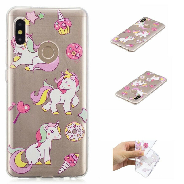 

Силиконовый (TPU) чехол Deexe Pretty Glossy для Xiaomi Redmi Note 5 / Note 5 Pro - Playing Unicorns