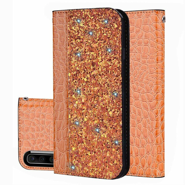 

Чехол-книжка Deexe Glittery Crocodile для Samsung Galaxy A50 (A505) / A30s (A307) / A50s (A507) - Orange