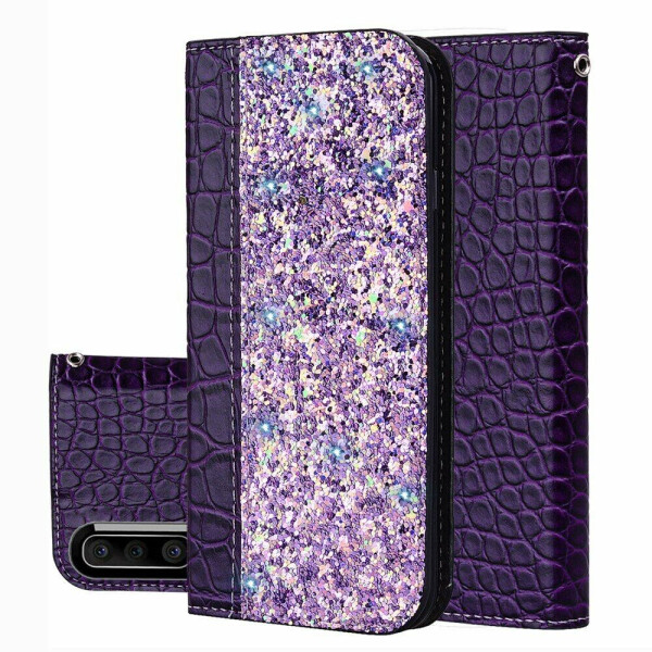 

Чехол-книжка Deexe Glittery Crocodile для Samsung Galaxy A50 (A505) / A30s (A307) / A50s (A507) - Purple