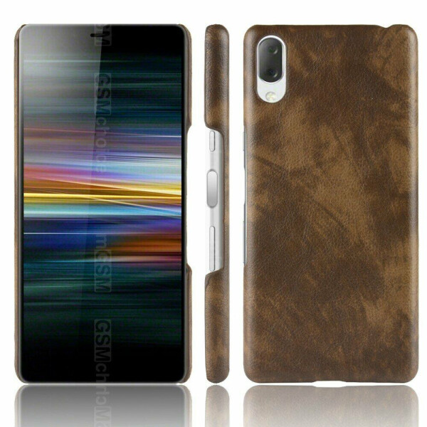 

Защитный чехол Deexe Leather Back Cover для Sony Xperia L3 - Brown