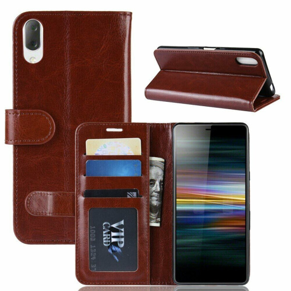 

Чехол-книжка Deexe Wallet Style для Sony Xperia L3 - Brown