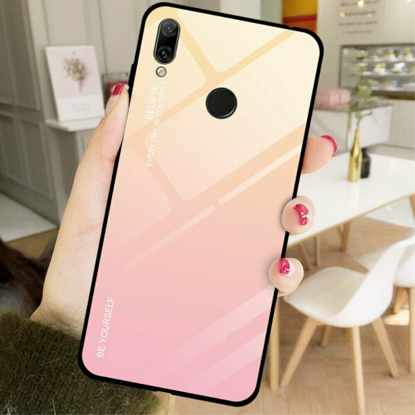 

Защитный чехол Deexe Gradient Color для Huawei Y7 (2019) - Gold / Pink