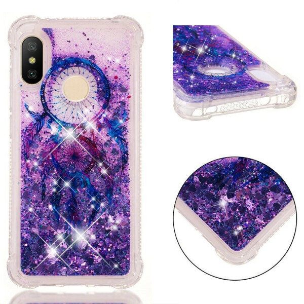 

Силиконовый (TPU) чехол Deexe Liquid Glitter для Xiaomi Redmi 6 Pro / Mi A2 Lite - Blue Dream Catcher