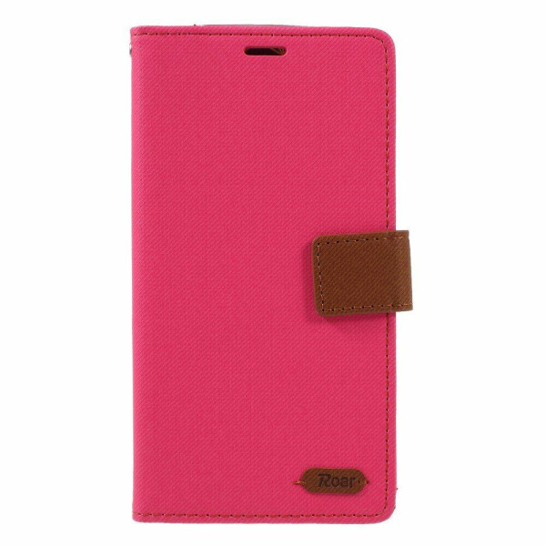 

Чехол-книжка ROAR KOREA Cloth Texture для LG V40 ThinQ - Rose