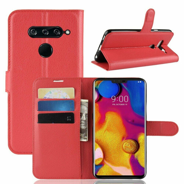 

Чехол-книжка Deexe Book Type для LG V40 ThinQ - Red