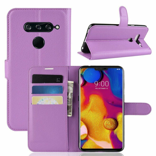 

Чехол-книжка Deexe Book Type для LG V40 ThinQ - Purple