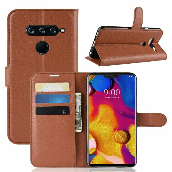 

Чехол-книжка Deexe Book Type для LG V40 ThinQ - Brown