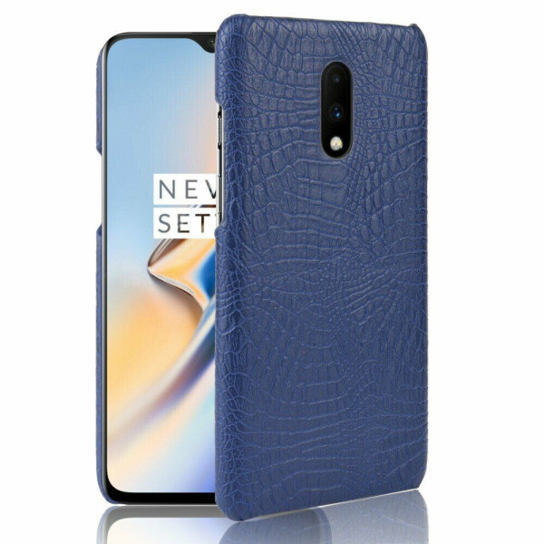 

Защитный чехол Deexe Croco Style для OnePlus 7 - Dark Blue