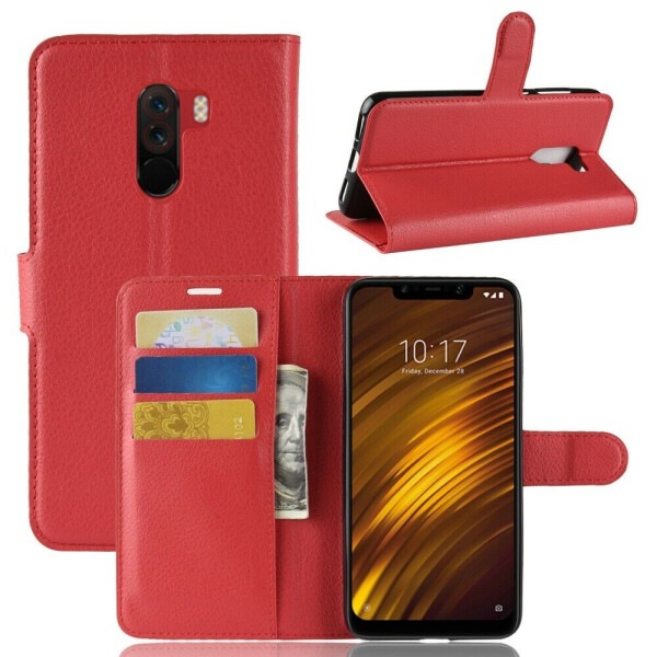

Чехол-книжка Deexe Book Type для Xiaomi Poco F1 - Red