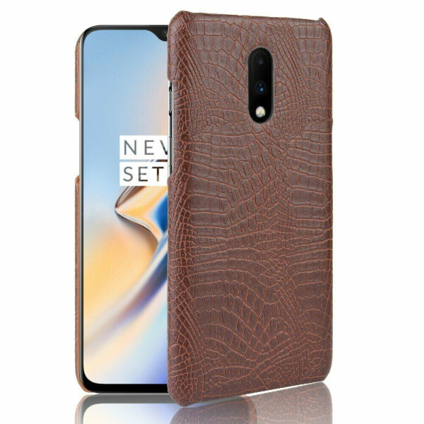 

Защитный чехол Deexe Croco Style для OnePlus 7 - Brown