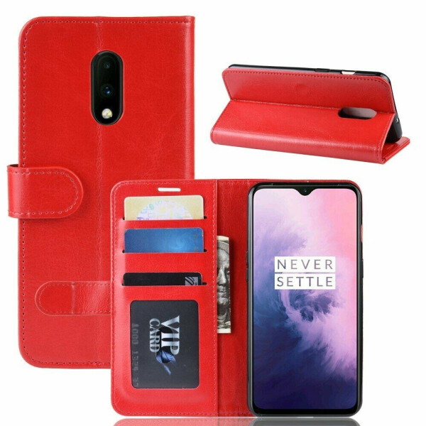 

Чехол-книжка Deexe Wallet Style для OnePlus 7 - Red