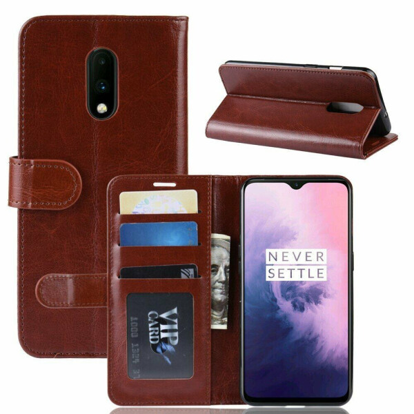 

Чехол-книжка Deexe Wallet Style для OnePlus 7 - Brown