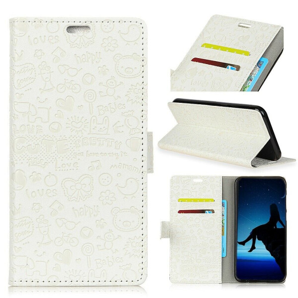 

Чехол-книжка UniCase Graffiti Pattern для Xiaomi Poco F1 - White