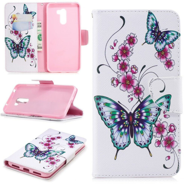 

Чехол-книжка Deexe Color Wallet для Xiaomi Poco F1 - Butterfly and Flower