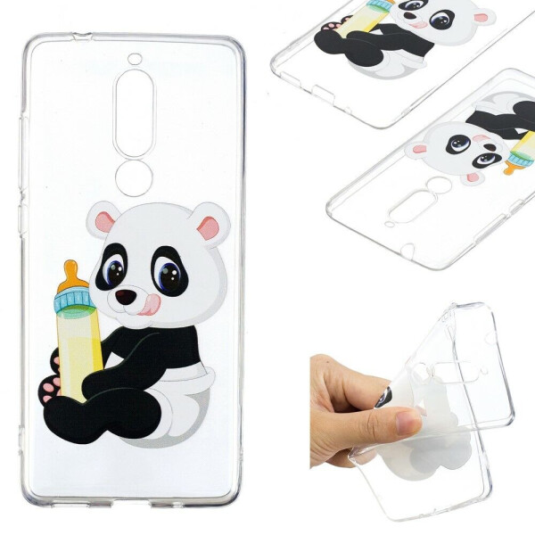 

Силиконовый (TPU) чехол Deexe Pretty Glossy для Nokia 5.1 / Nokia 5 2018 - Panda Holding a Bottle
