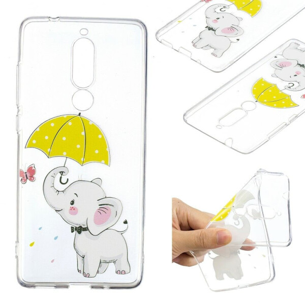 

Силиконовый (TPU) чехол Deexe Pretty Glossy для Nokia 5.1 / Nokia 5 2018 - Elephant Holding an Umbrella
