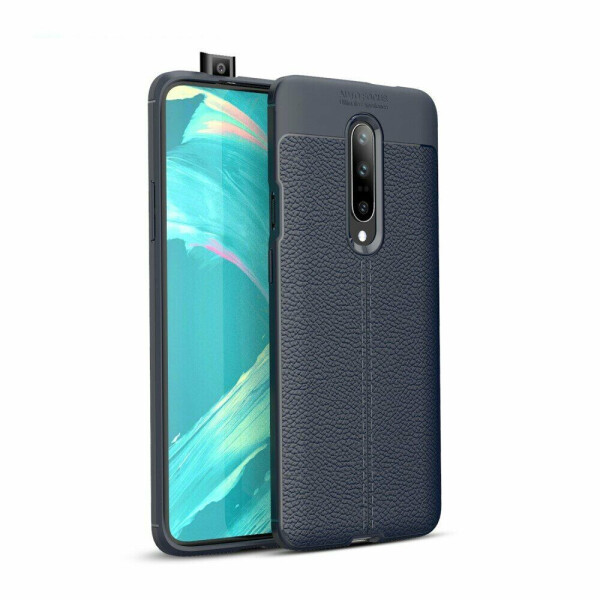 

Защитный чехол Deexe Leather Cover для OnePlus 7 Pro - Dark Blue
