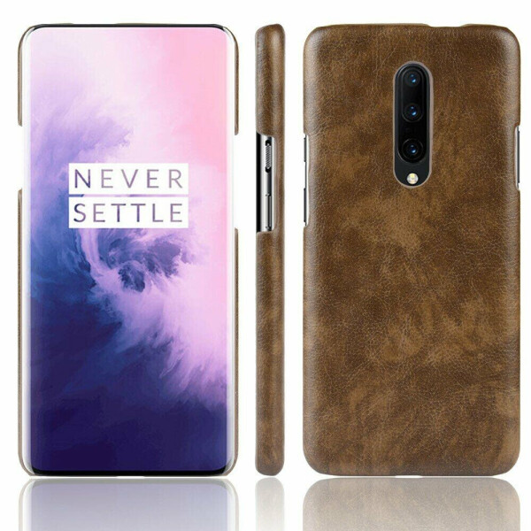 

Защитный чехол Deexe Leather Back Cover для OnePlus 7 Pro - Coffee