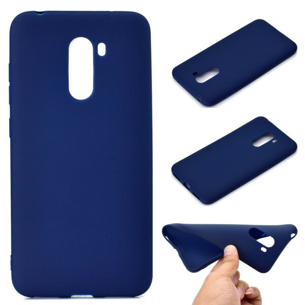 

Силиконовый (TPU) чехол Deexe Matte Case для Xiaomi Poco F1 - Dark Blue