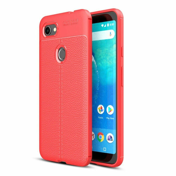 

Защитный чехол Deexe Leather Cover для Google Pixel 3a XL - Red