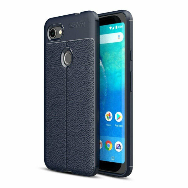 

Защитный чехол Deexe Leather Cover для Google Pixel 3a XL - Dark Blue