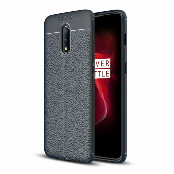 

Защитный чехол Deexe Leather Cover для OnePlus 7 - Blue