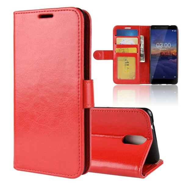 

Чехол-книжка Deexe Wallet Style для Nokia 3 2018 / Nokia 3.1 - Red
