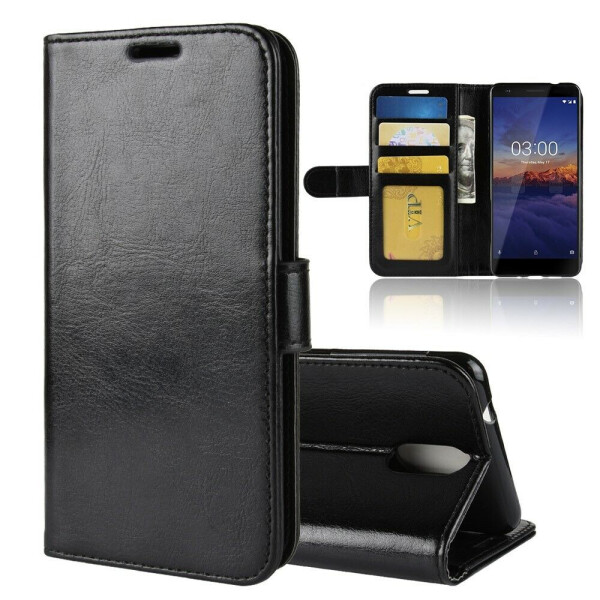 

Чехол-книжка Deexe Wallet Style для Nokia 3 2018 / Nokia 3.1 - Black