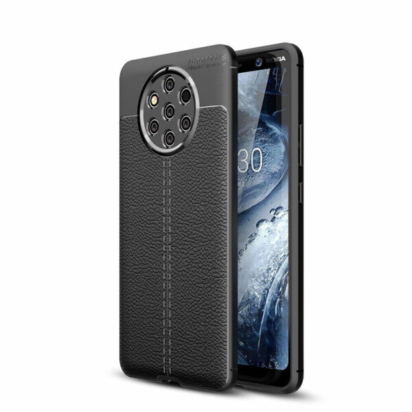 

Защитный чехол Deexe Leather Cover для Nokia 9 PureView - Black