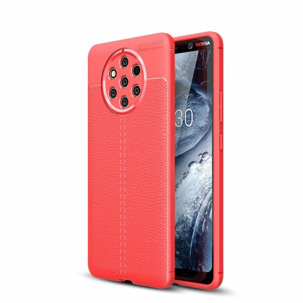 

Защитный чехол Deexe Leather Cover для Nokia 9 PureView - Red