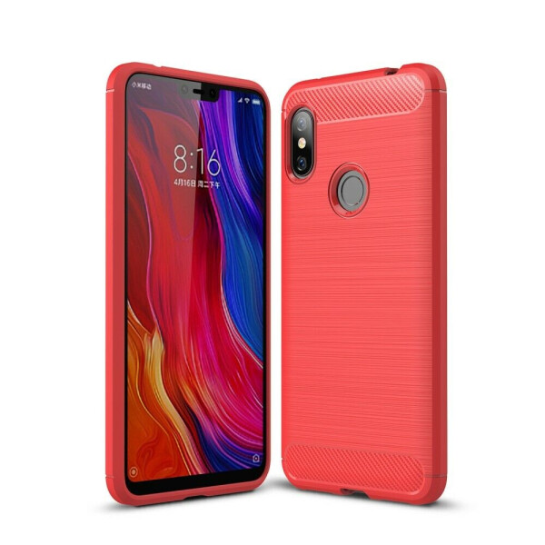 

Защитный чехол UniCase Carbon для Xiaomi Redmi Note 6 / Note 6 Pro - Red