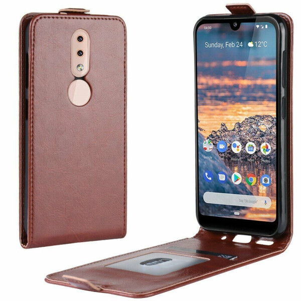 

Чехол Deexe Flip Case для Nokia 4.2 - Brown