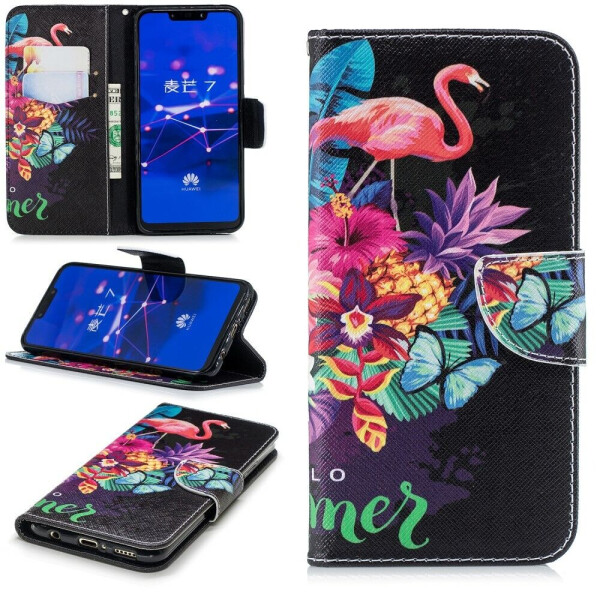 

Чехол-книжка Deexe Color Wallet для Huawei Mate 20 Lite - Flamingo and Pineapple