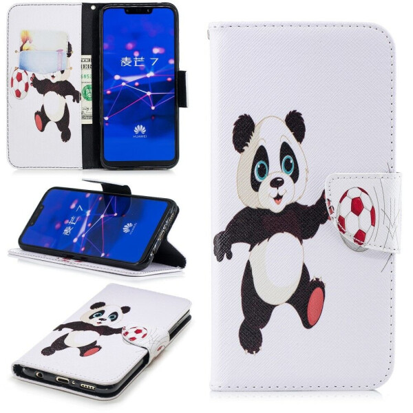 

Чехол-книжка Deexe Color Wallet для Huawei Mate 20 Lite - Panda Playing Football