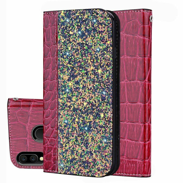 

Чехол-книжка Deexe Glittery Crocodile для Samsung Galaxy M20 (M205) - Red