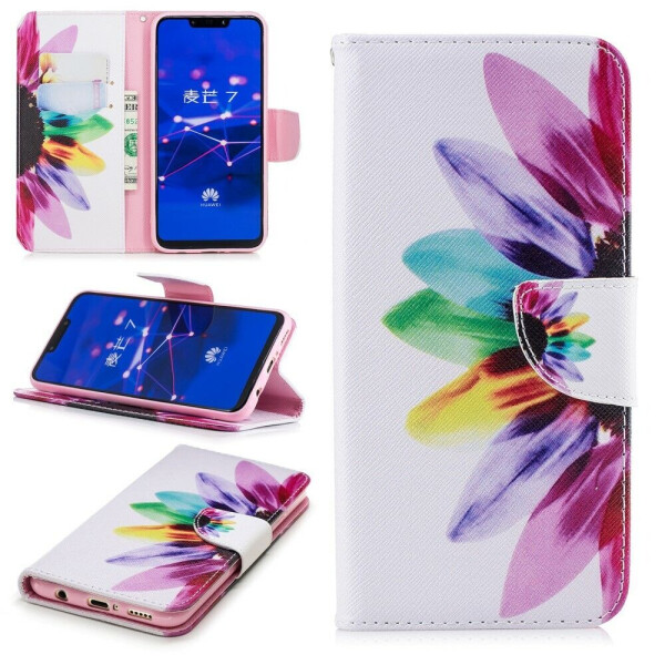 

Чехол-книжка Deexe Color Wallet для Huawei Mate 20 Lite - Petals Pattern
