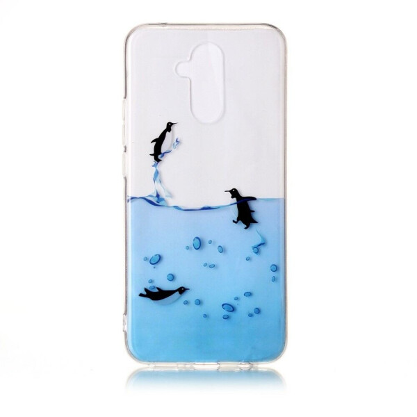 

Силиконовый (TPU) чехол Deexe Pretty Glossy для Huawei Mate 20 Lite - Sea and Penguin