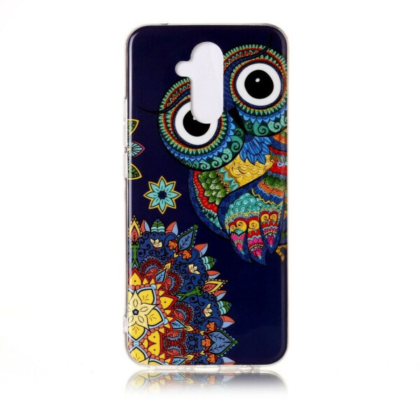 

Силиконовый (TPU) чехол Deexe LumiCase для Huawei Mate 20 Lite - Owl Pattern
