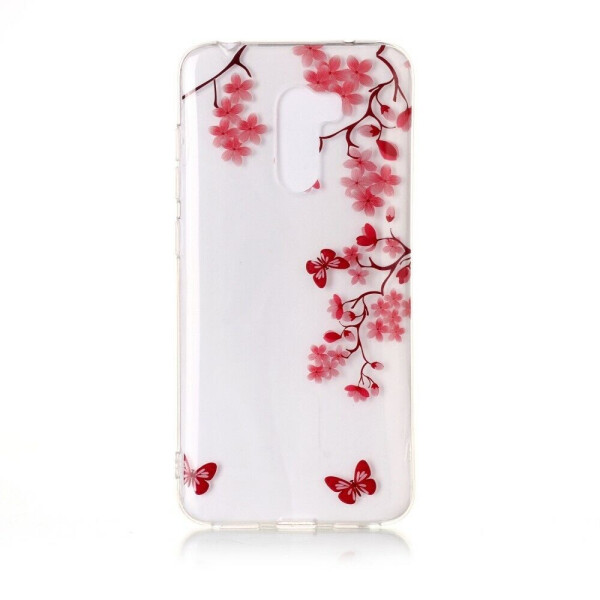 

Силиконовый (TPU) чехол Deexe Pretty Glossy для Xiaomi Poco F1 - Flowers and Butterflies