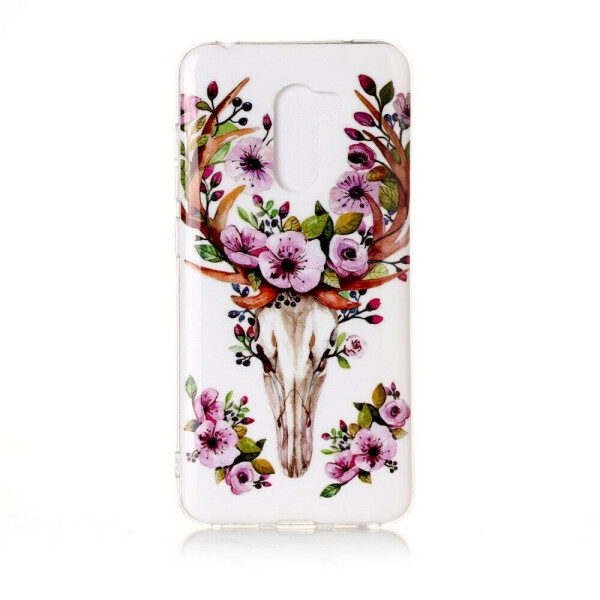 

Силиконовый (TPU) чехол Deexe LumiCase для Xiaomi Poco F1 - Flowered Elk