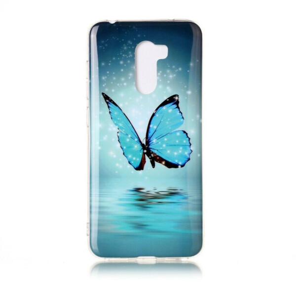 

Силиконовый (TPU) чехол Deexe LumiCase для Xiaomi Poco F1 - Shining Blue Butterfly