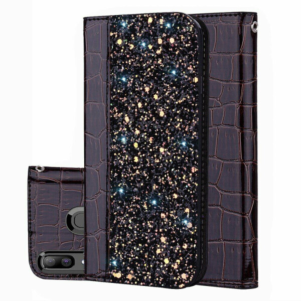 

Чехол-книжка Deexe Glittery Crocodile для Samsung Galaxy A30 (A305) / A20 (A205) - Black