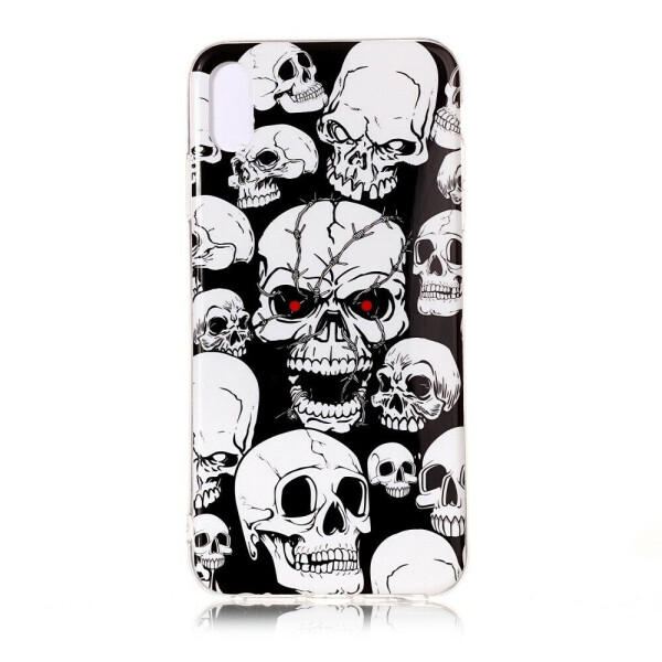 

Силиконовый (TPU) чехол Deexe LumiCase для Apple iPhone XR - Skulls Pattern