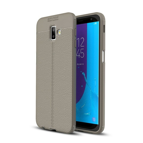 

Защитный чехол Deexe Leather Cover для Samsung Galaxy J6+ (J610) - Grey