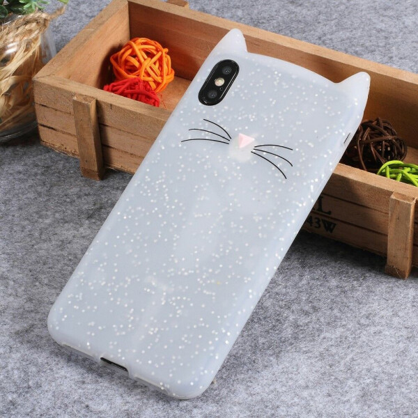 

Силиконовый (TPU) чехол Deexe Cat 3D Series для Apple iPhone Xs Max - White